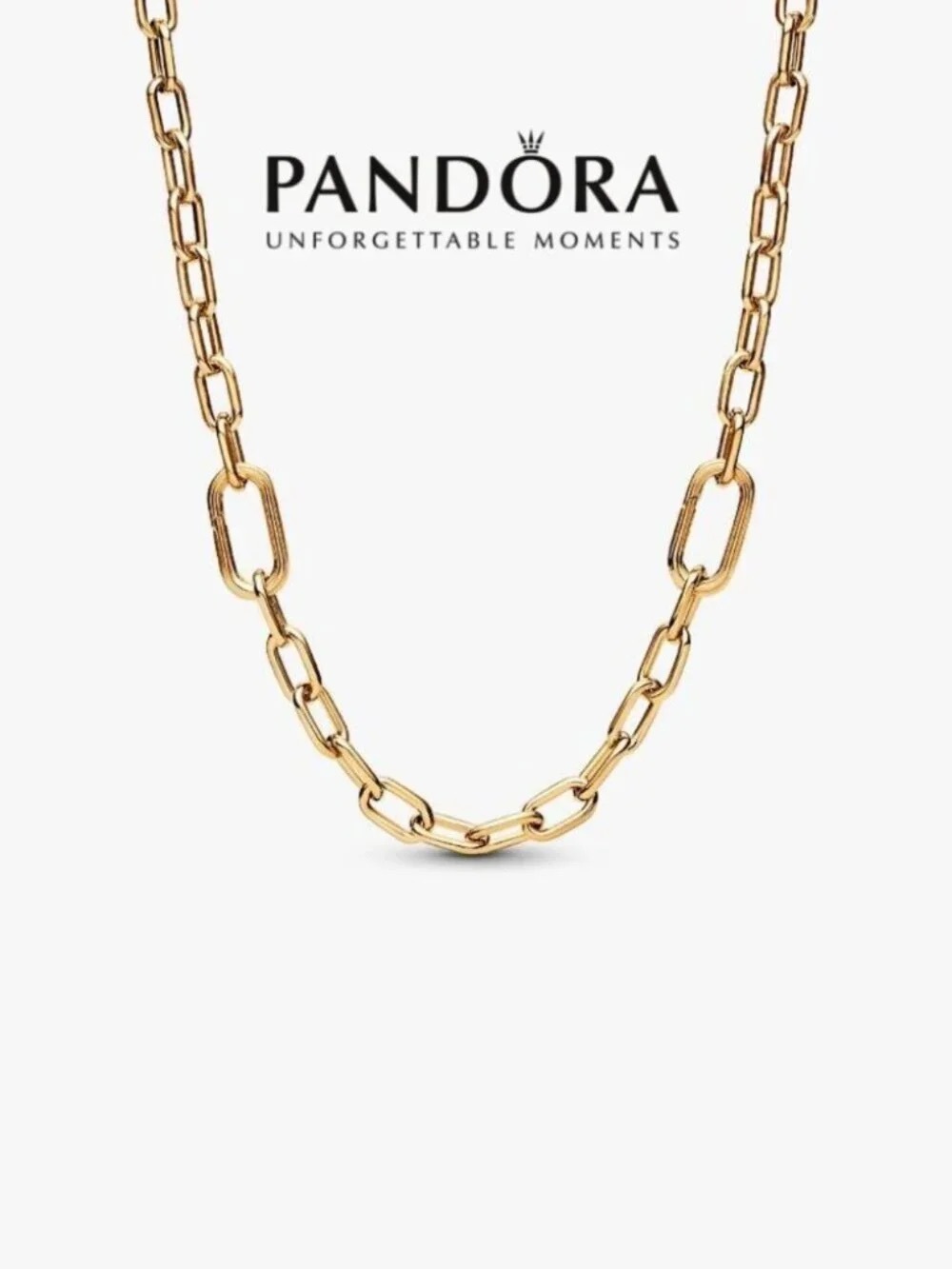 Pandora Gold Link Chain Necklace - Shiny Gold Tone